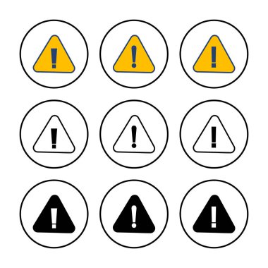 Ünlem tehlike işareti. Dikkat çekme simgesi. Tehlike uyarısı işareti