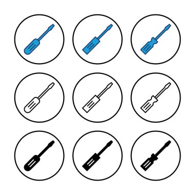 Tornavida simgesi vektörü. araçlar simgesi vektörü