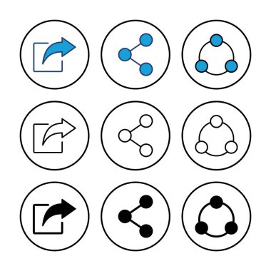 Simge vektörünü paylaş. Paylaşılan vektör simgesi