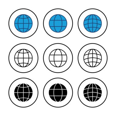 Web simgesi vektörü. Web simgesine git. Web tıklama simgesi