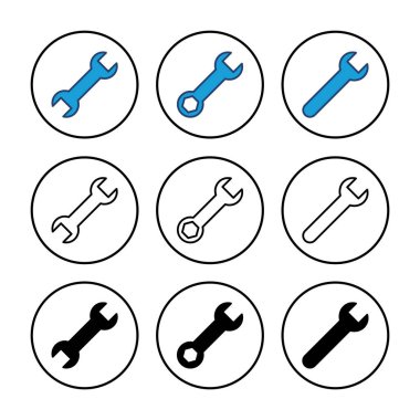 Simge vektörünü kilitle. Simge vektörünü onar. araçlar simgesi vektörü