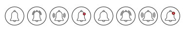 Bell Simgesi vektörü. Web sitenizin tasarımı için bildirim simgesi