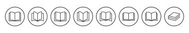 Kitap ikonu vektörü. Kitap simgesi vektörünü aç. Kitap simgesi
