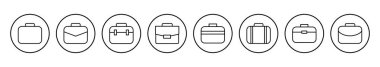 Evrak çantası ikon vektörü. Bavul simgesi. bagaj sembolü.