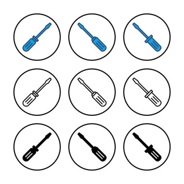 Tornavida simgesi vektörü. araçlar simgesi vektörü