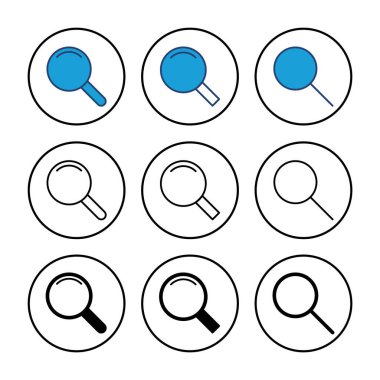 Simge vektörünü ara. Büyüteç simgesini ara