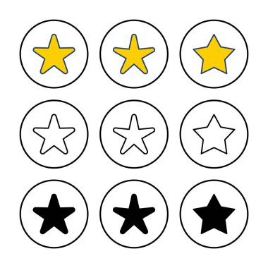 Yıldız Simgesi vektörü. derecelendirme simgesi vektörü favori yıldız simgesi