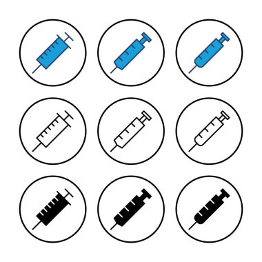 Şırınga ikon vektörü. enjeksiyon simgesi vektörü.
