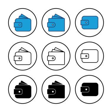 Cüzdan simgesi vektörü. cüzdan vektör simgesi