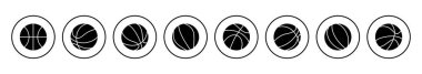 Basketbol ikonu vektörü. Basketbol ikonu. Basketbol logo vektör simgesi