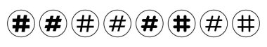Etiket simgesi vektörü. hashtag sembolü