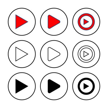 Simge vektörünü çal. Düğme vektör simgesini çal