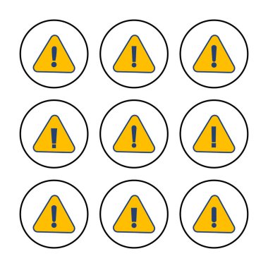 Ünlem tehlike işareti. Dikkat çekme simgesi. Tehlike uyarısı işareti