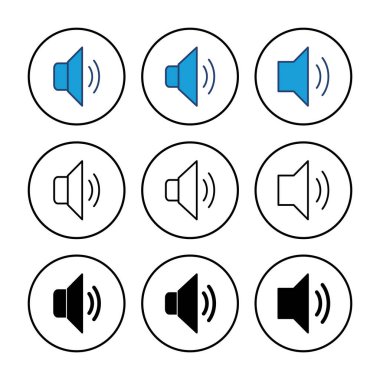 Sözcü simgesi vektörü. Hacim simgesi vektörü. Hoparlör ikon vektörü. ses sembolü