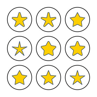 Yıldız Simgesi vektörü. derecelendirme simgesi vektörü favori yıldız simgesi