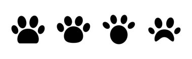 Paw simgesi hazır. Pençe izi ikon vektörü. köpek ya da kedi pençesi
