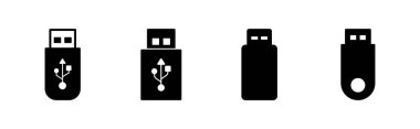 Usb simgesi ayarlandı. Flash disk simgesi vektörü
