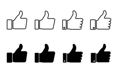 İkona seti. El gibi. Simge vektörü gibi. 