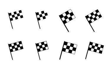 Yarış bayrağı simgesi hazır. Yarış bayrağı simgesi. Damalı yarış bayrağı simgesi