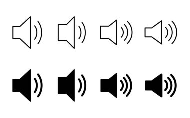 Hoparlör simgesi hazır. Hacim simgesi vektörü. Hoparlör ikon vektörü. ses sembolü