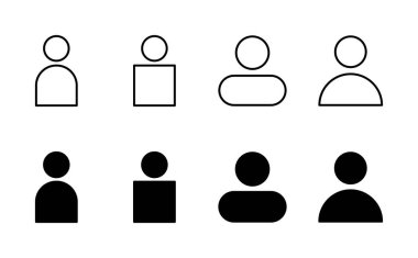 Kullanıcı Simgesi ayarlandı. İnsan imzası. insanlar simgesi. 