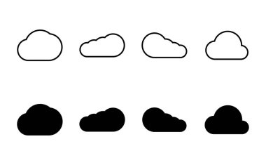 Bulut simgesi hazır. bulut vektörü simgesi