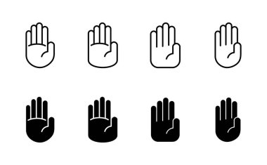 El simgesi hazır. el vektör simgesi, avuç içi, tıklama