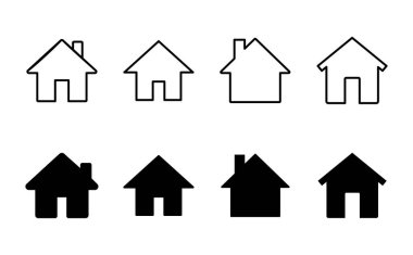 Ev simgesi seti. Ev simgesi vektörü