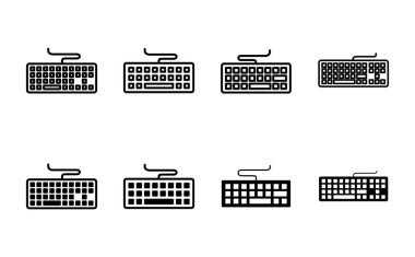 Klavye simgesi ayarlandı. Klavye vektör sembolü