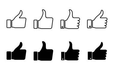 İkona seti. El gibi. Simge vektörü gibi. 