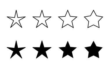 Yıldız Simgesi hazır. derecelendirme simgesi vektörü favori yıldız simgesi