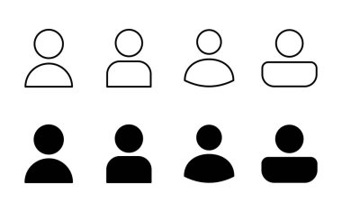Kullanıcı Simgesi ayarlandı. İnsan imzası. insanlar simgesi. 