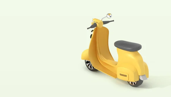 Personagem Scooter Transporte Renderizado Bonito — Fotografia de Stock