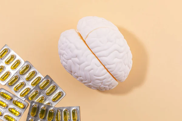 Gehirngesundheit Und Demenzserien Gehirn Miniatur Und Omega — Stockfoto