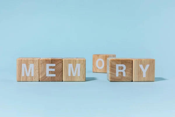 Série Saúde Cerebral Demência Bloco Com Uma Memória Escrita Nele — Fotografia de Stock