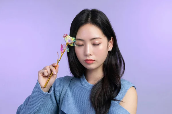 한국의 아름다운 스튜디오 피부의아름다움 화장품 — 스톡 사진