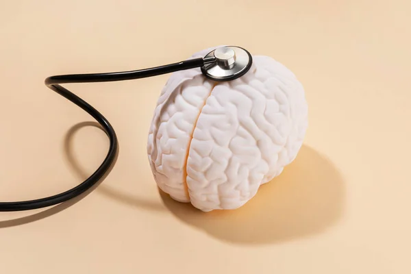 Cérebro Saúde Demência Série Examinar Uma Miniatura Cérebro — Fotografia de Stock