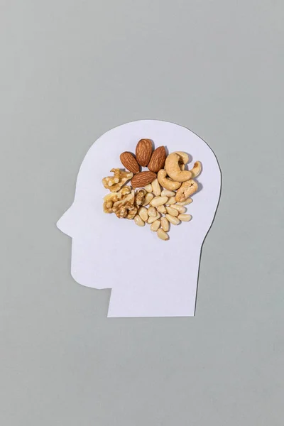 Seri Kesehatan Dan Demensia Otak Profil Dan Kacang Kacangan — Stok Foto