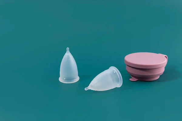 stock image woman menstrual products, menstrual cups