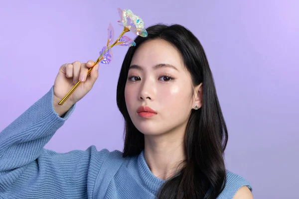 한국의 아름다운 스튜디오 피부의아름다움 화장품 — 스톡 사진