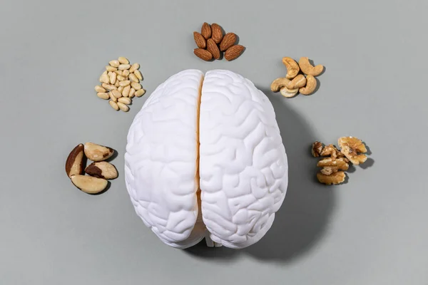 Kesehatan Otak Dan Demensia Seri Berbagai Kacang — Stok Foto