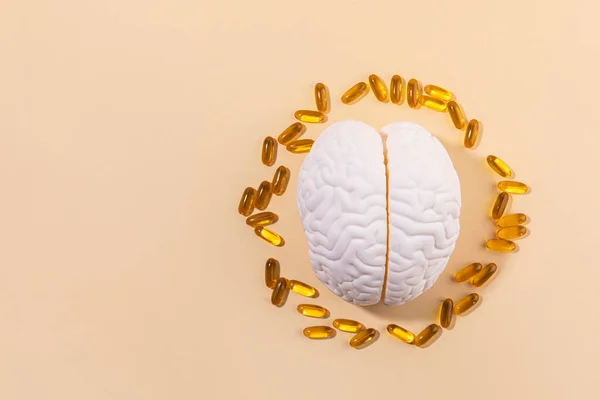 Gehirngesundheit Und Demenzserien Gehirn Miniatur Und Omega — Stockfoto