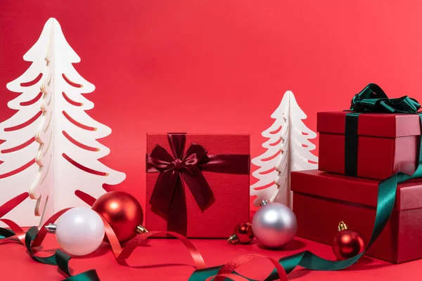 Christmas Decorations Display Background — Stock Photo, Image