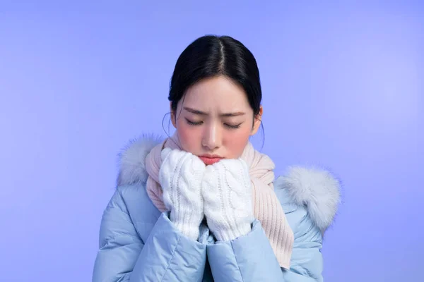 한국의 아름다운 스튜디오 화장품 컨셉트 차가운 — 스톡 사진