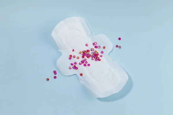 Mulher Produtos Menstruais Usado Almofada Sanitária — Fotografia de Stock