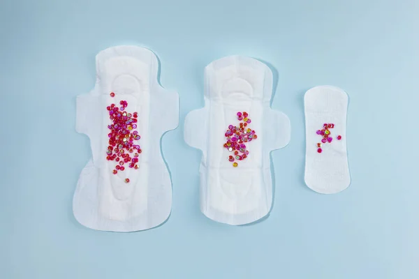 Produits Menstruels Femme Comparez Les Tailles Tampons Hygiéniques — Photo
