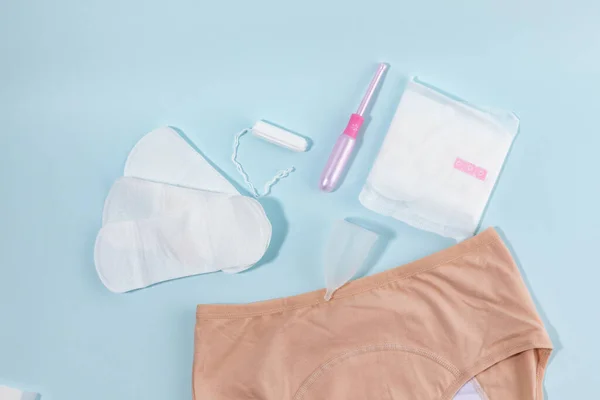 Woman Menstrual Products Menstrual Underwear Menstrual Supplies — Stock Photo, Image