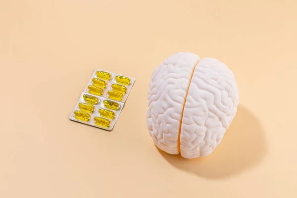 Séries Saúde Demência Cerebrais Miniatura Cerebral Ómega — Fotografia de Stock