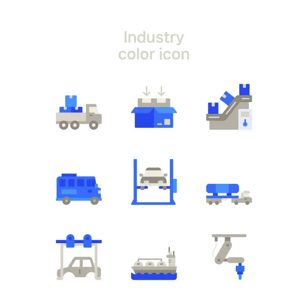 Icône Vectorielle Sur Production Mécanique Équipement Industrie — Image vectorielle