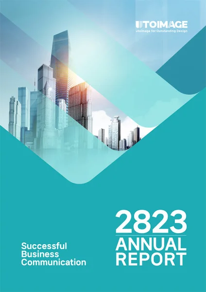 Graphic Annual Business Report Cover — Stock Photo, Image